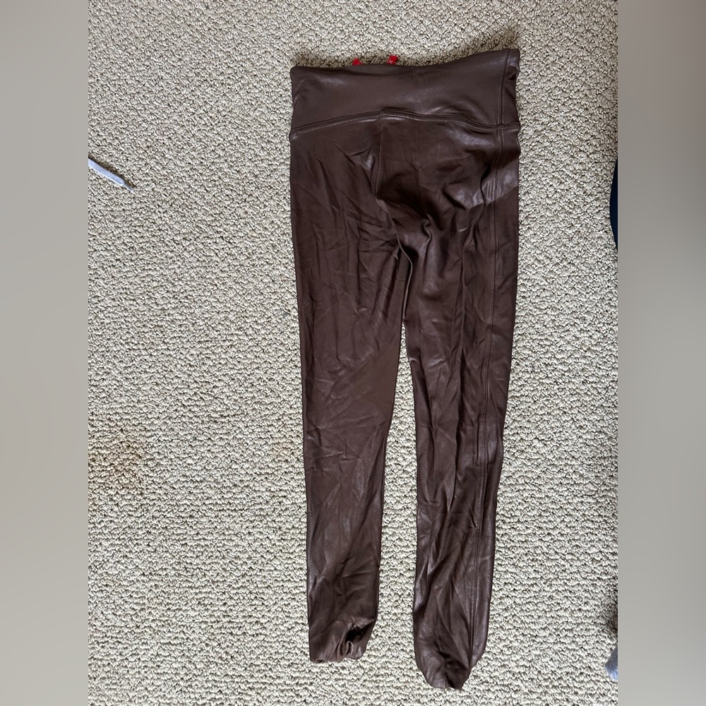 Spanx faux leather leggings size s/p